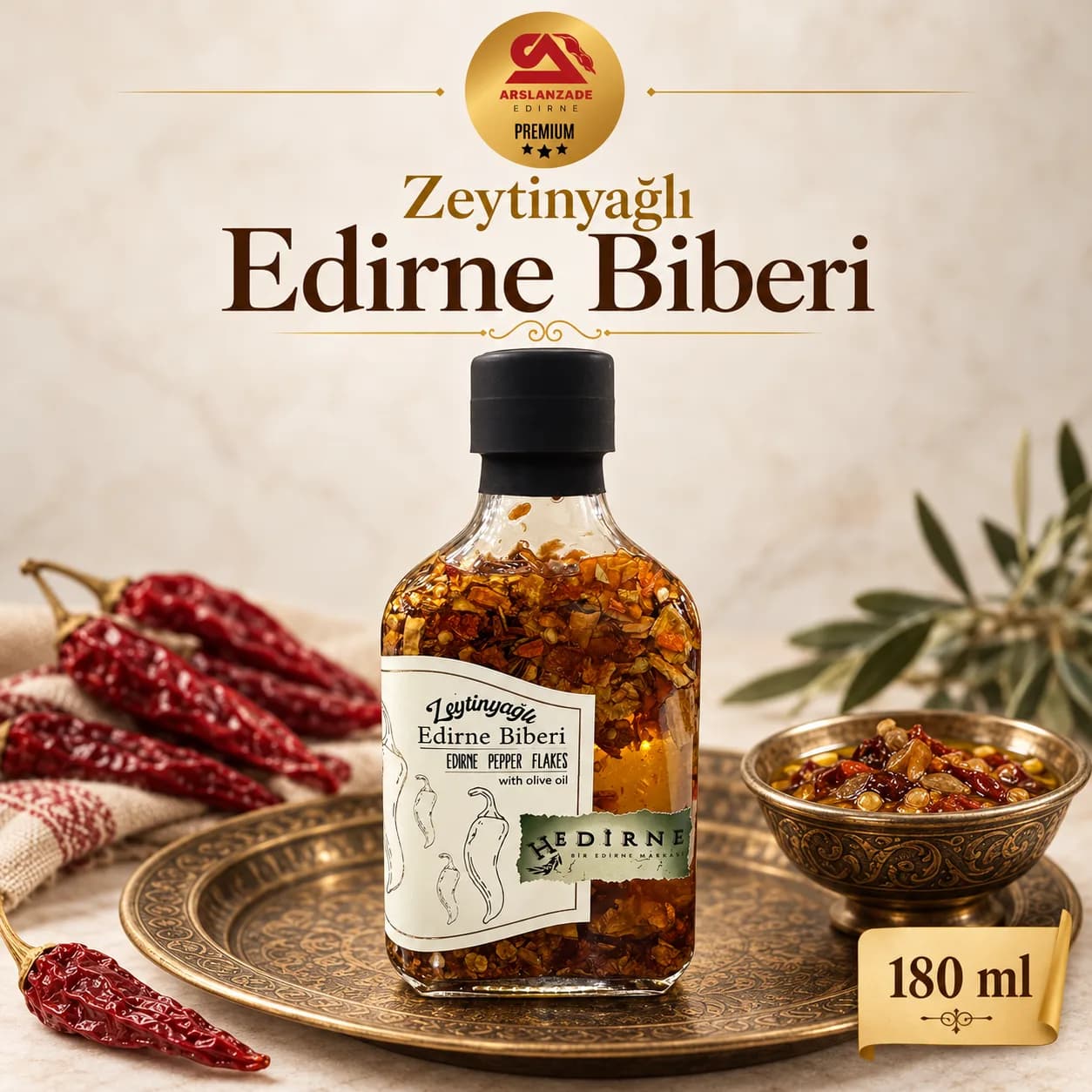 Zeytinyağlı Edirne Biberi 180ml